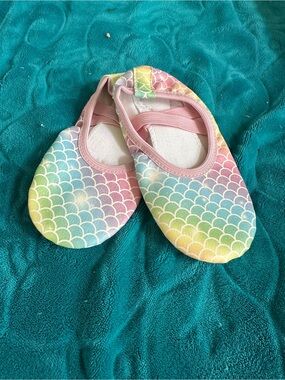 Girls Mermaid Scale Ballet Flats - Pastel Rainbow
